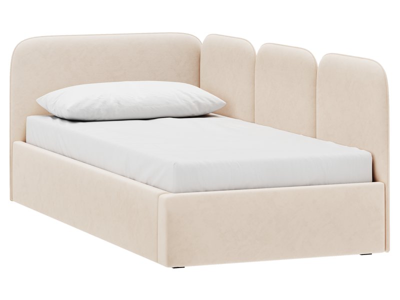 Детская кровать Имми 90 Велюр Молочный