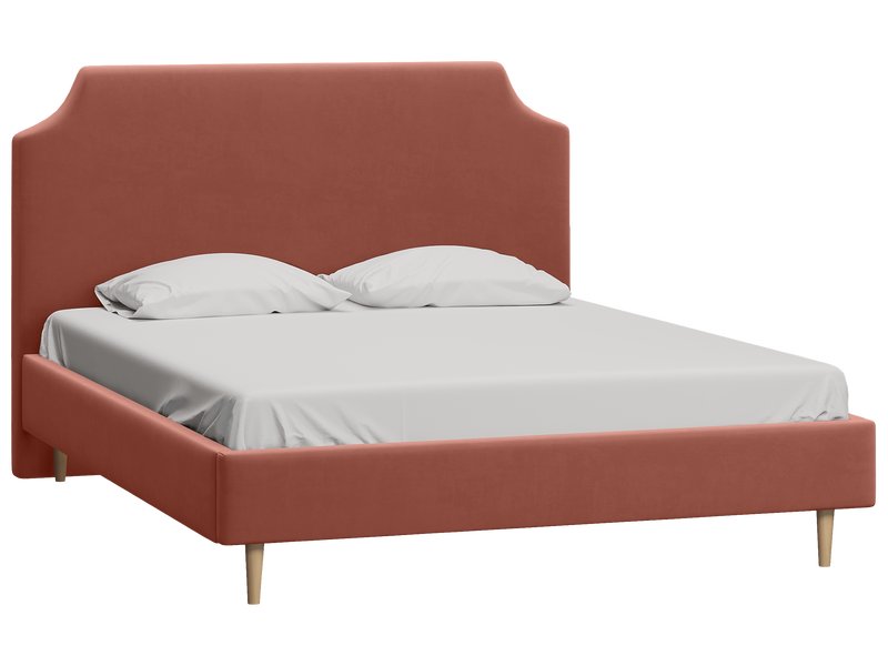 Кровать Адона-Н 180 Велюр Терракотовый