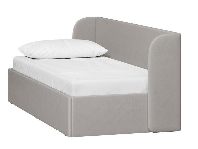 Кровать Милтон 120 Велюр Серый