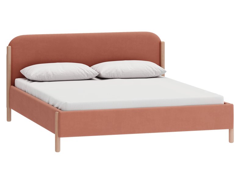 Кровать Кейси 160 Велюр Терракотовый