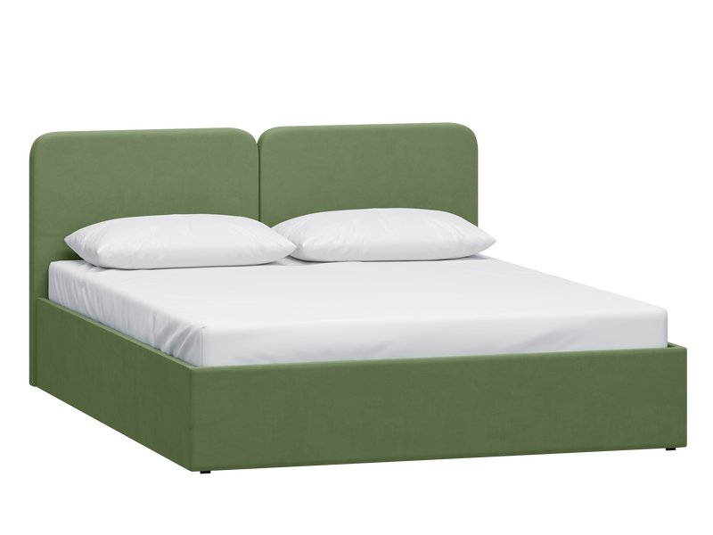 Кровать Вилена 180 Велюр Оливковый