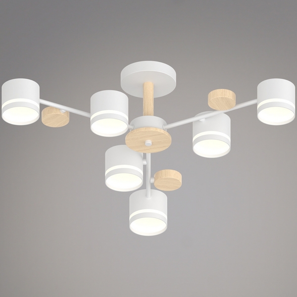 Потолочная люстра на штанге Reluce 68730-0.3-06 GX53 WH+WOOD