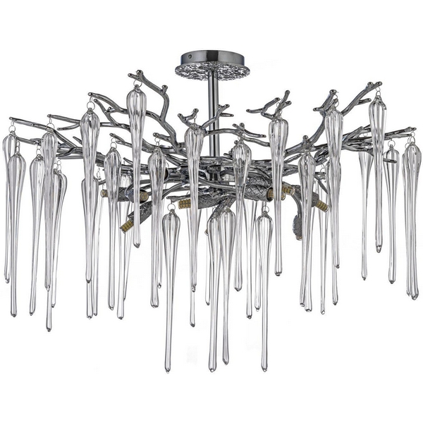 Потолочная люстра хрустальная на штанге Dio D`arte Tavenna Nickel Tavenna H 1.3.76.101 N Dio D'Arte