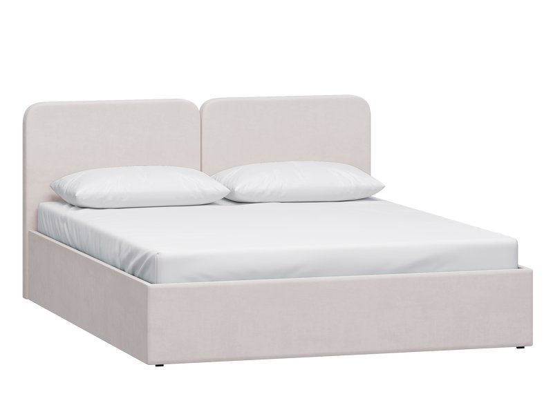 Кровать Вилена 160 Велюр Светло-розовый