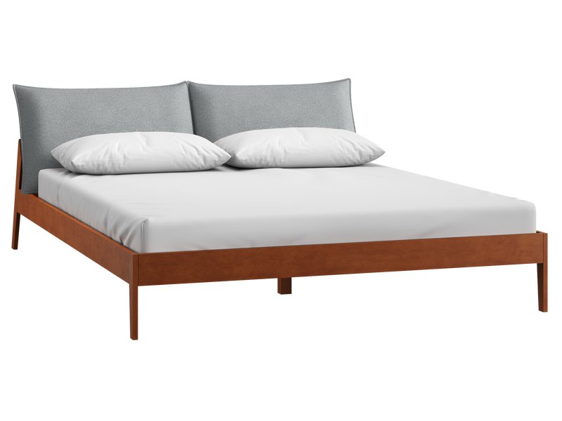 Кровать Эвелен-Орех 160 Шенилл Серый