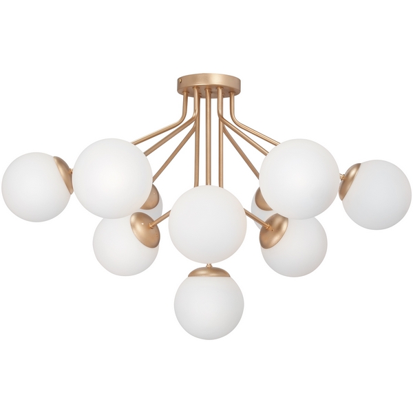 Потолочная люстра на штанге Vitaluce V42870-8/10PL, 10xE14 макс. 40Вт шарики