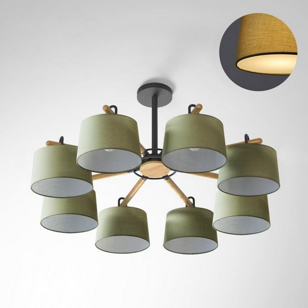 Потолочная люстра на штанге Even 8 Green ImperiumLoft Even01 (178370-26)