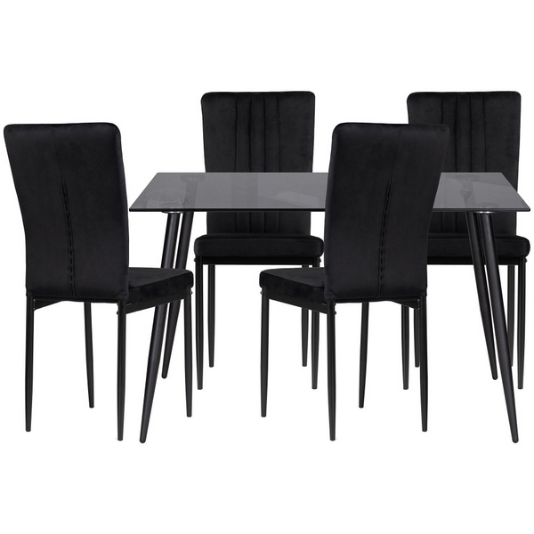 Обеденная группа Woodville Эрнал (Металл, Ткань, Стекло) арт.599453