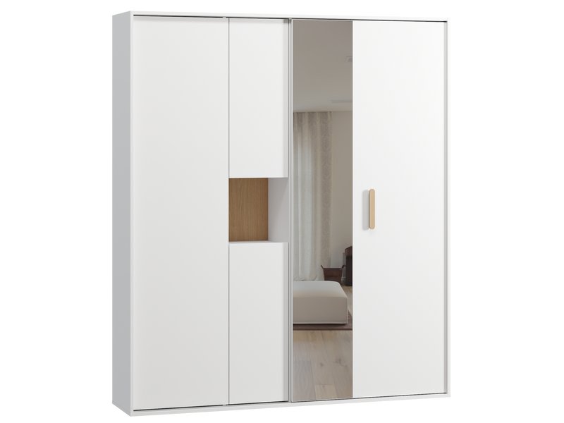 Шкаф-купе Бладвен 3-180x210 Белый