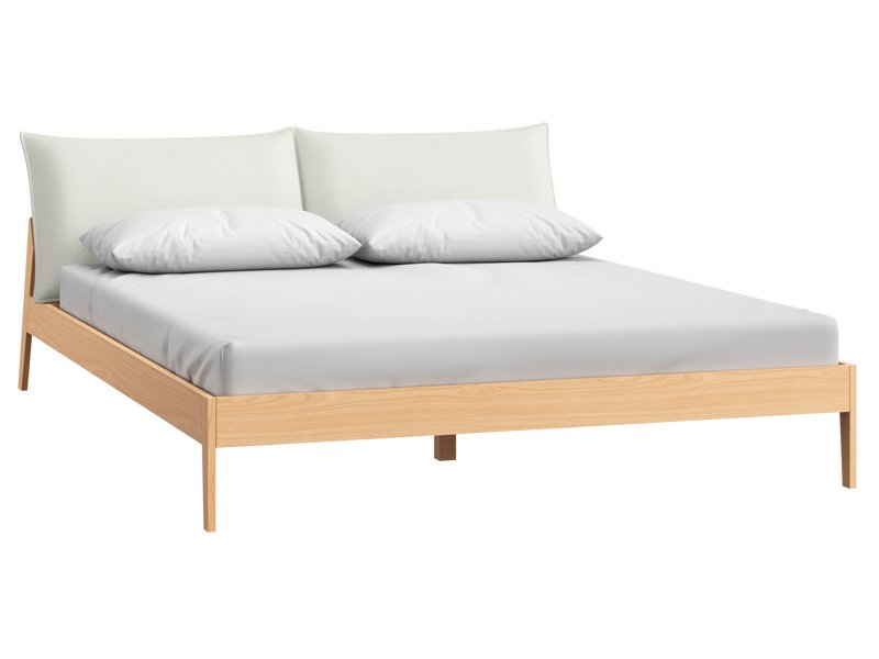 Кровать Эвелен-Натуральный 180 Шенилл Белый