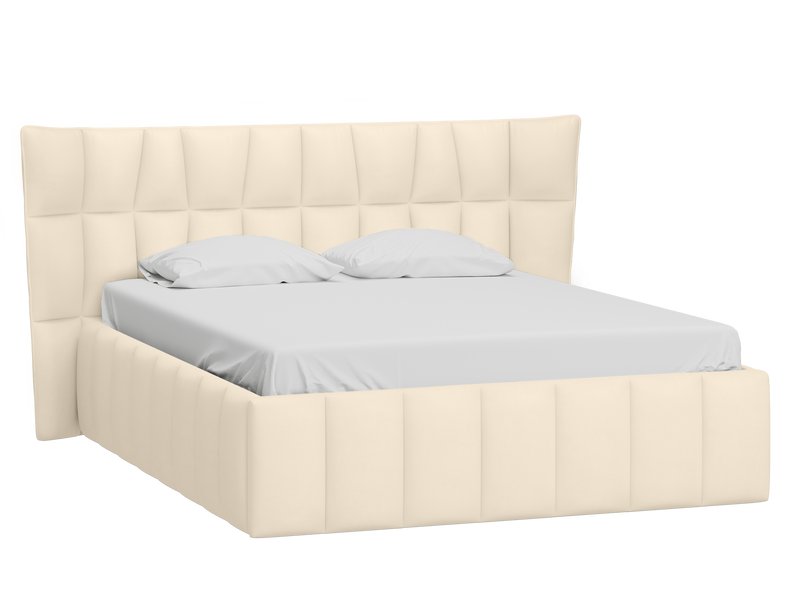 Кровать Даймант-П 160 Велюр Молочный