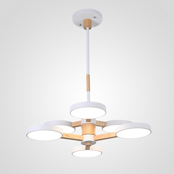 Потолочная люстра LED на штанге Turna Dbl L6 White By ImperiumLoft Turna-Dbl01 (Умный дом, Алиса) 141109-26