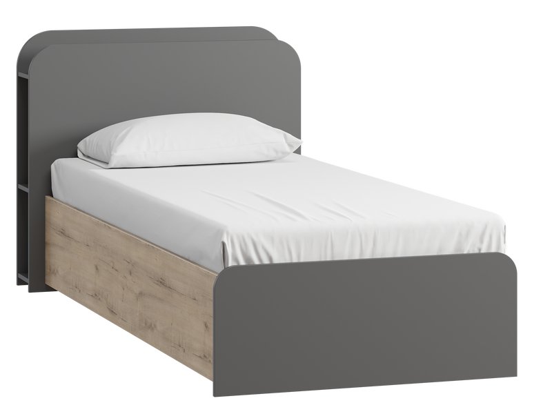 Кровать Бронс-1 90 Серый