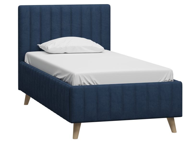 Кровать Маркфул 90 Велюр Синий