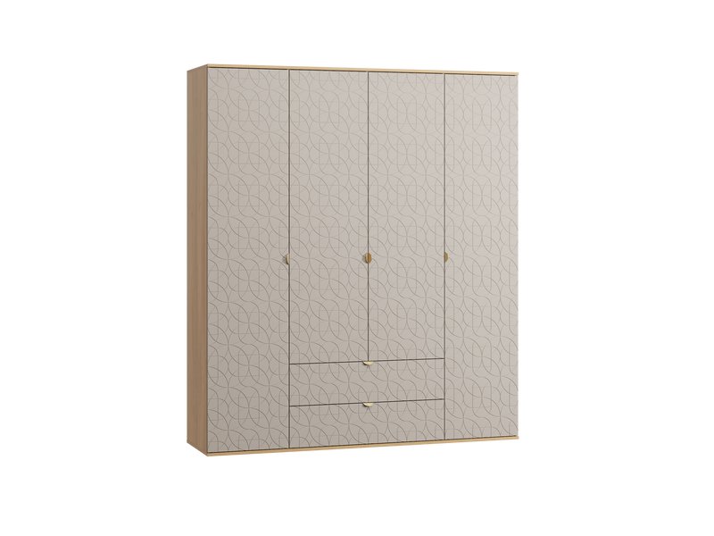 Распашной шкаф Монблан 4-185x215 Ритм Латте