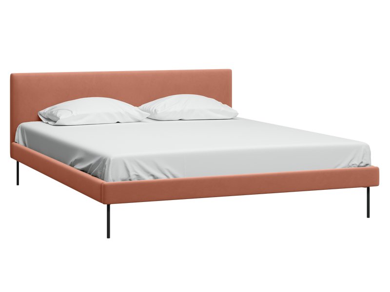 Кровать Амьен 160 Велюр Терракотовый