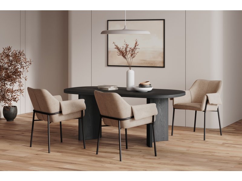 Обеденная группа Келвин 180х90 Ясень Черный