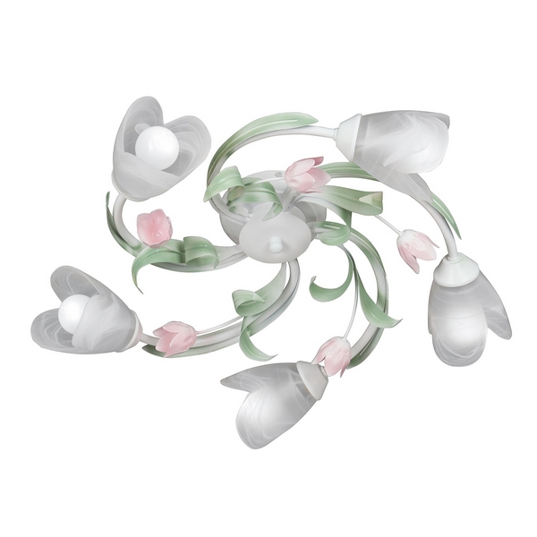 Потолочная люстра Vitaluce V1541/5PL с цветами