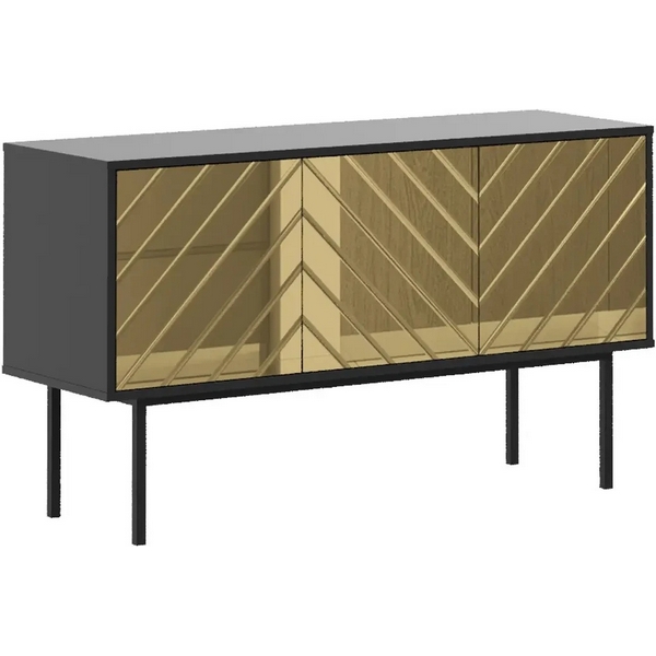 Тумба малая Boho ОГОГО (арт.578426), (ЛДСП/Черный,Золотой) ОГОГО Обстановочка!