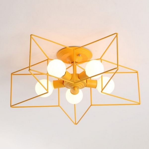 Потолочная люстра детская на штанге Asteri Yellow Imperiumloft Asteri01 (178358-26) ImperiumLoft