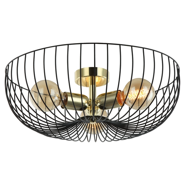 Потолочная люстра IP21 светодиодная в форме клетки Lussole Brooks GRLSP-8251