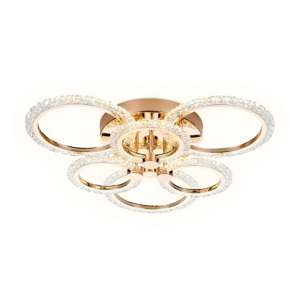 Потолочная люстра светодиодная с пультом и управлением смартфоном регулировкой цветовой температуры яркости ночным режимом Ambrella Acrylica FA418 (Умный дом)