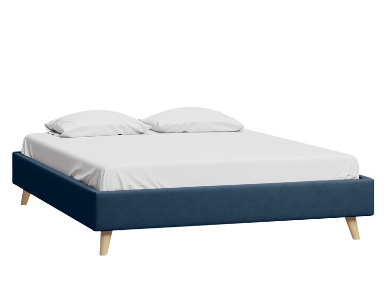 Кровать Бран-2 160 Велюр Синий