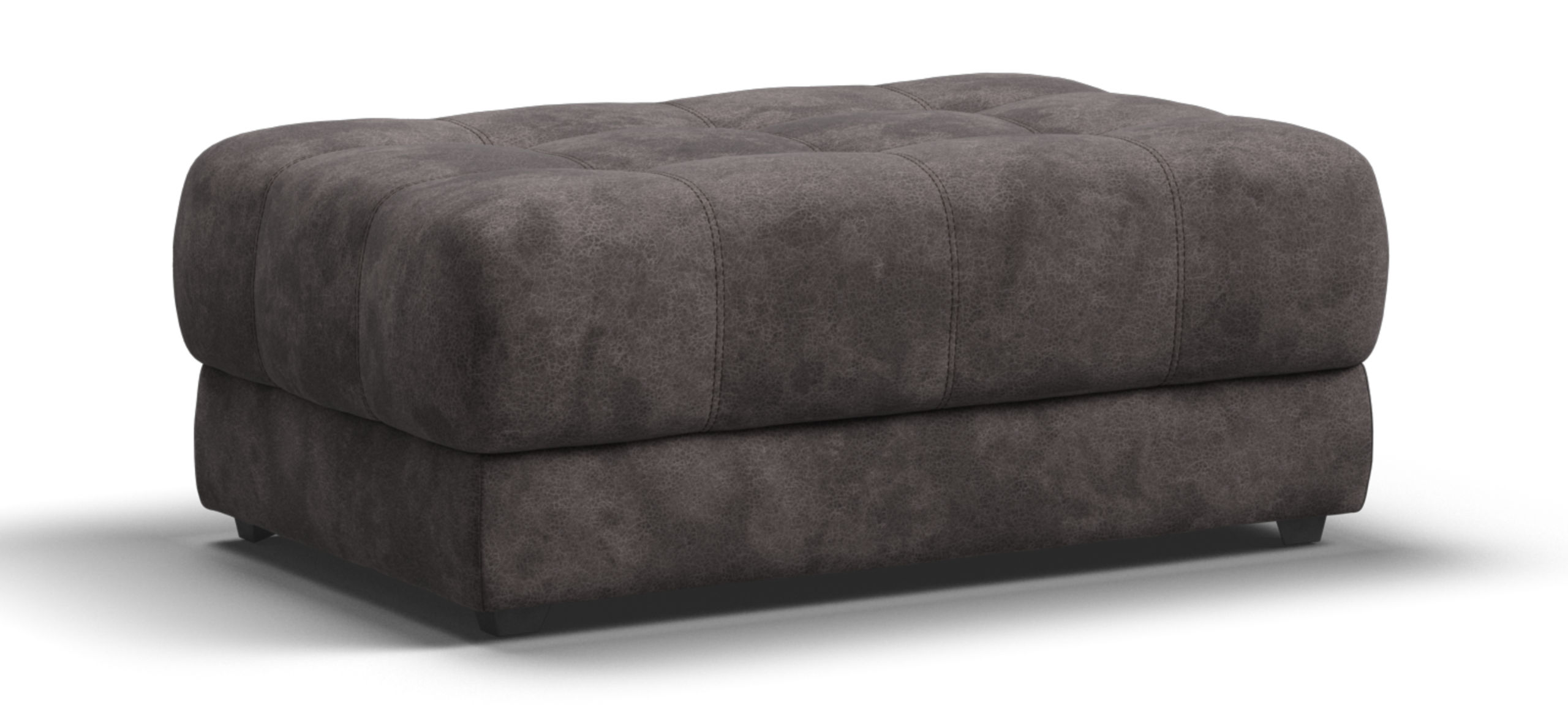 Босс пуф велюр Алькантара серый