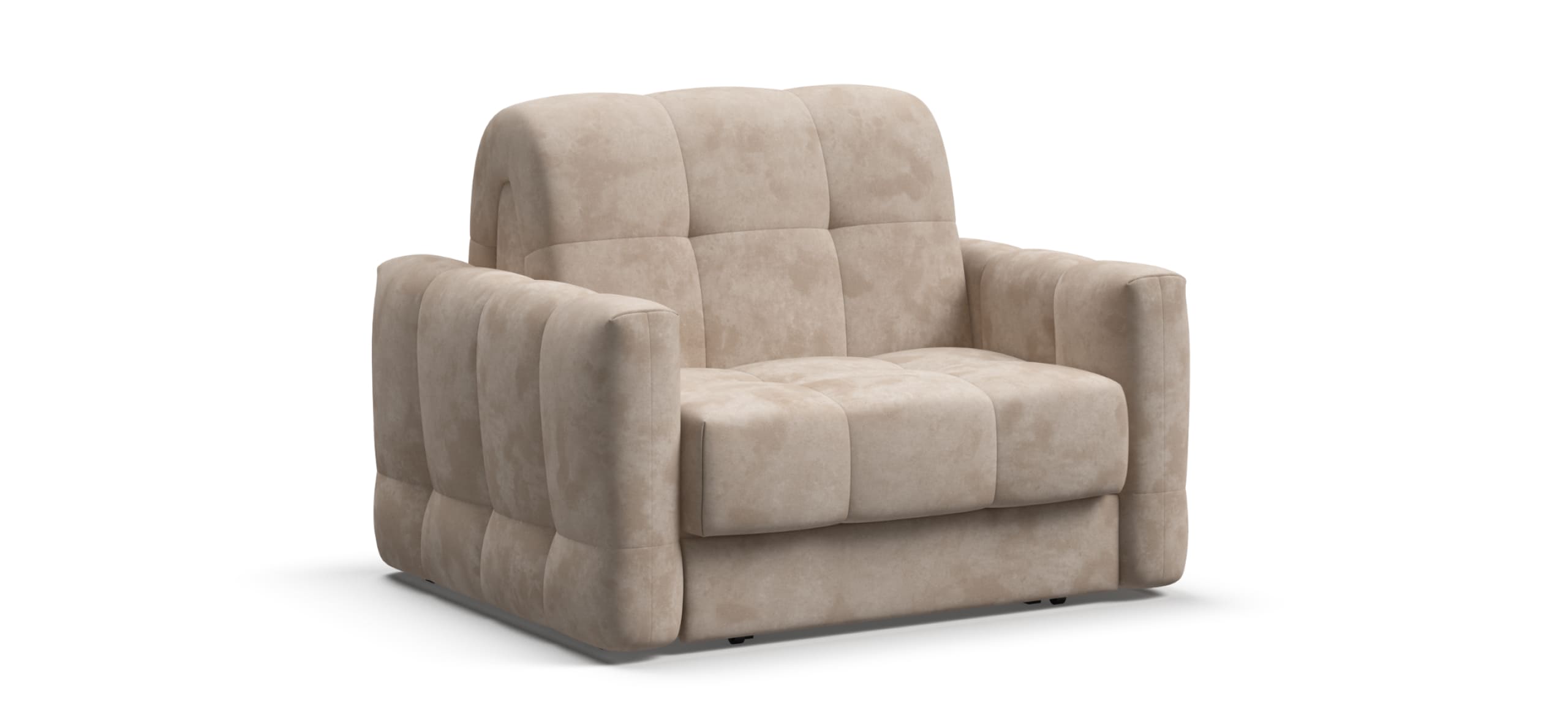 Босс Слип кресло-кровать велюр Алькантара пепел