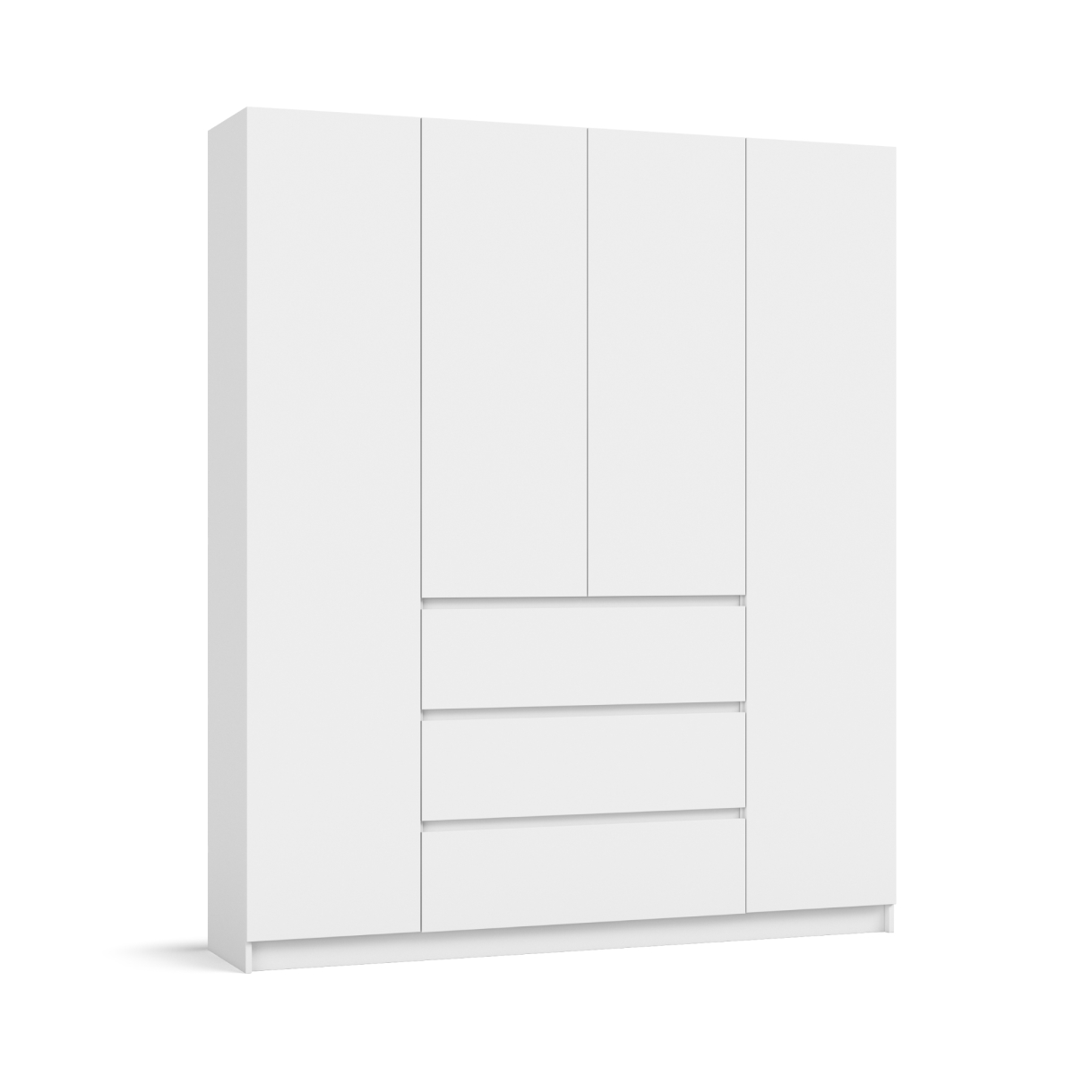 Идея 180 шкаф распашной 4Д+ящики Белый
