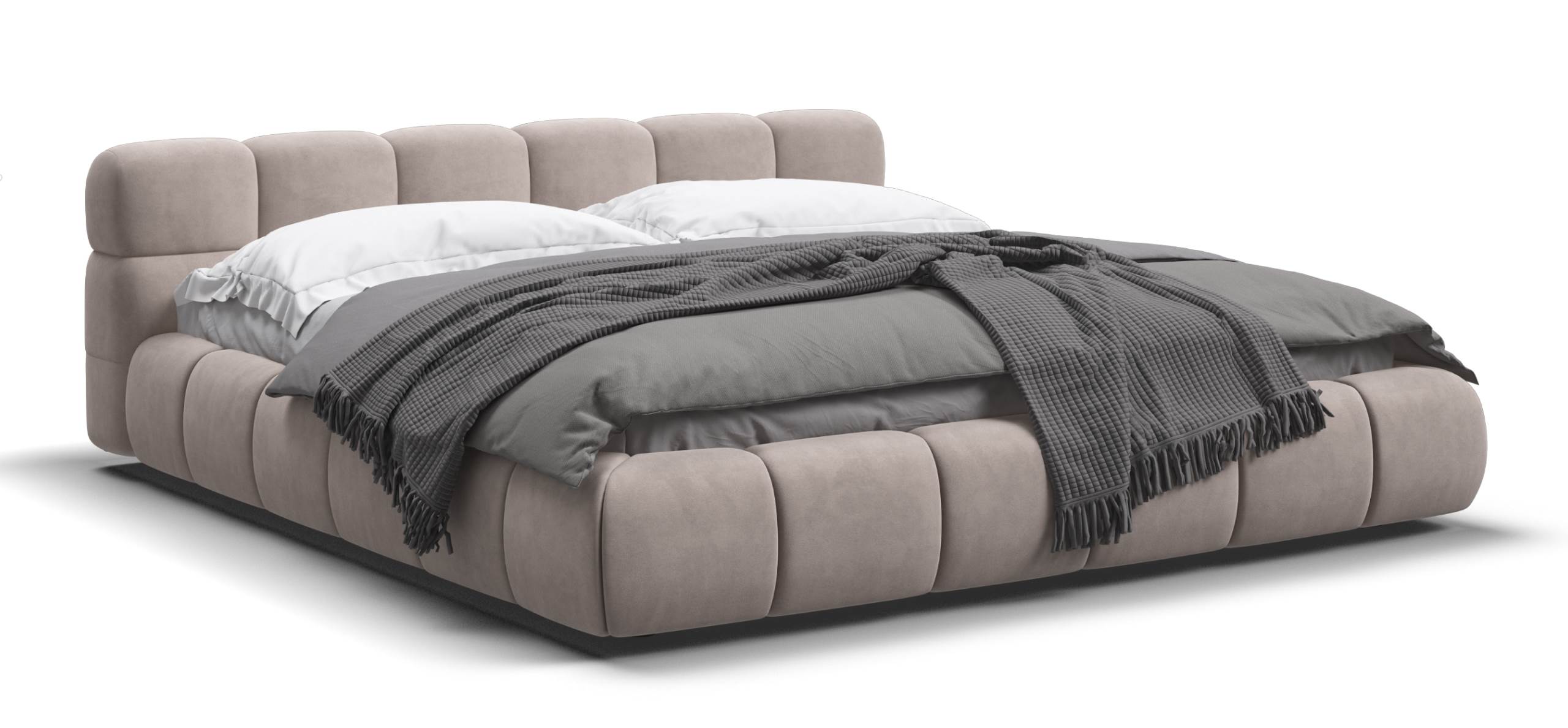 Босс Дрим Кровать+ПМ 180*200 велюр Монолит латте