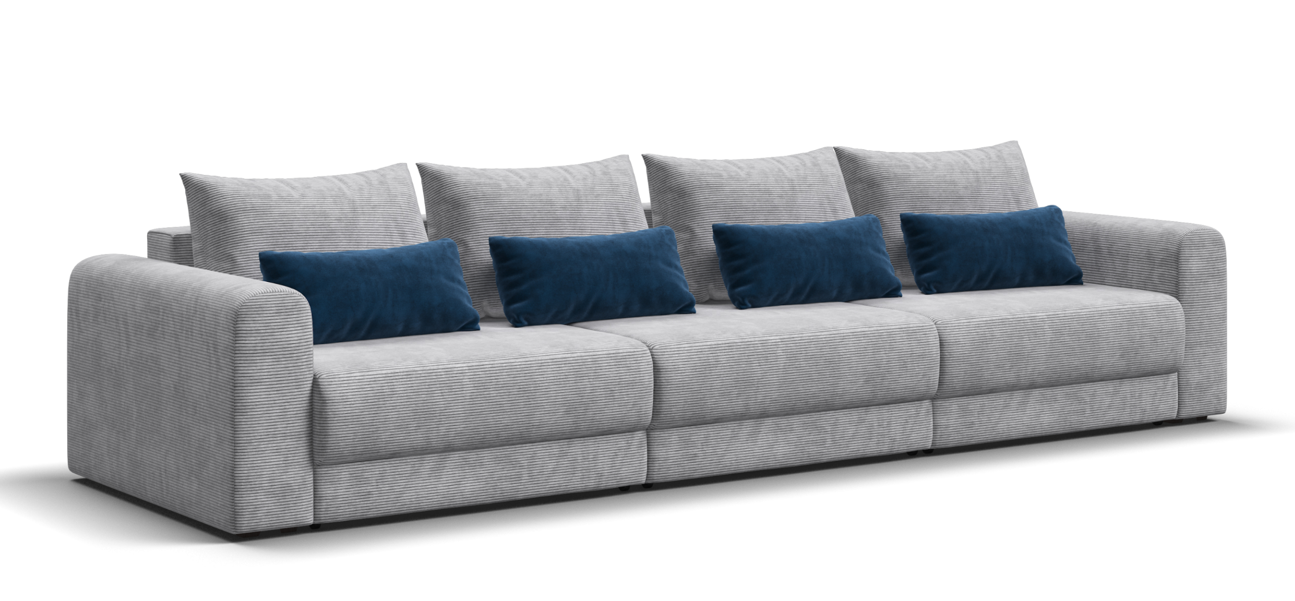 Модульный диван Ричмонд Модуль Макс Вельвет Корд серый