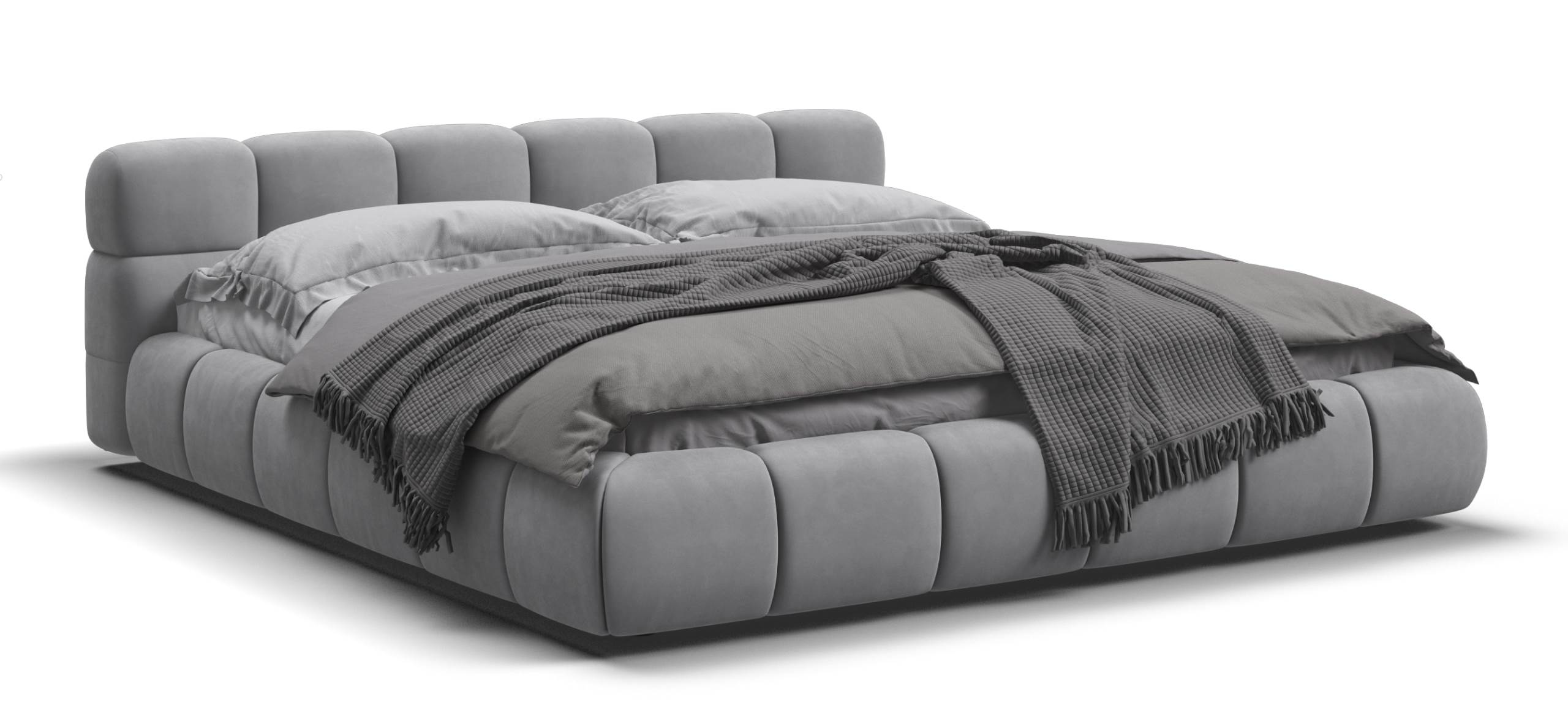 Босс Дрим Кровать+ПМ 180*200 велюр Монолит сталь