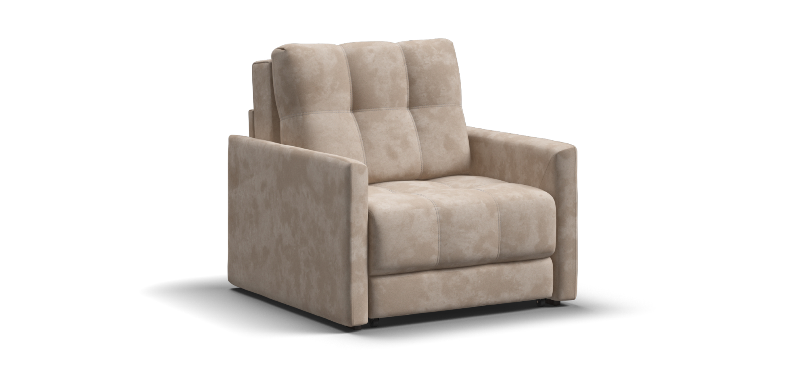 Босс Лофт кресло-кровать велюр Алькантара пепел