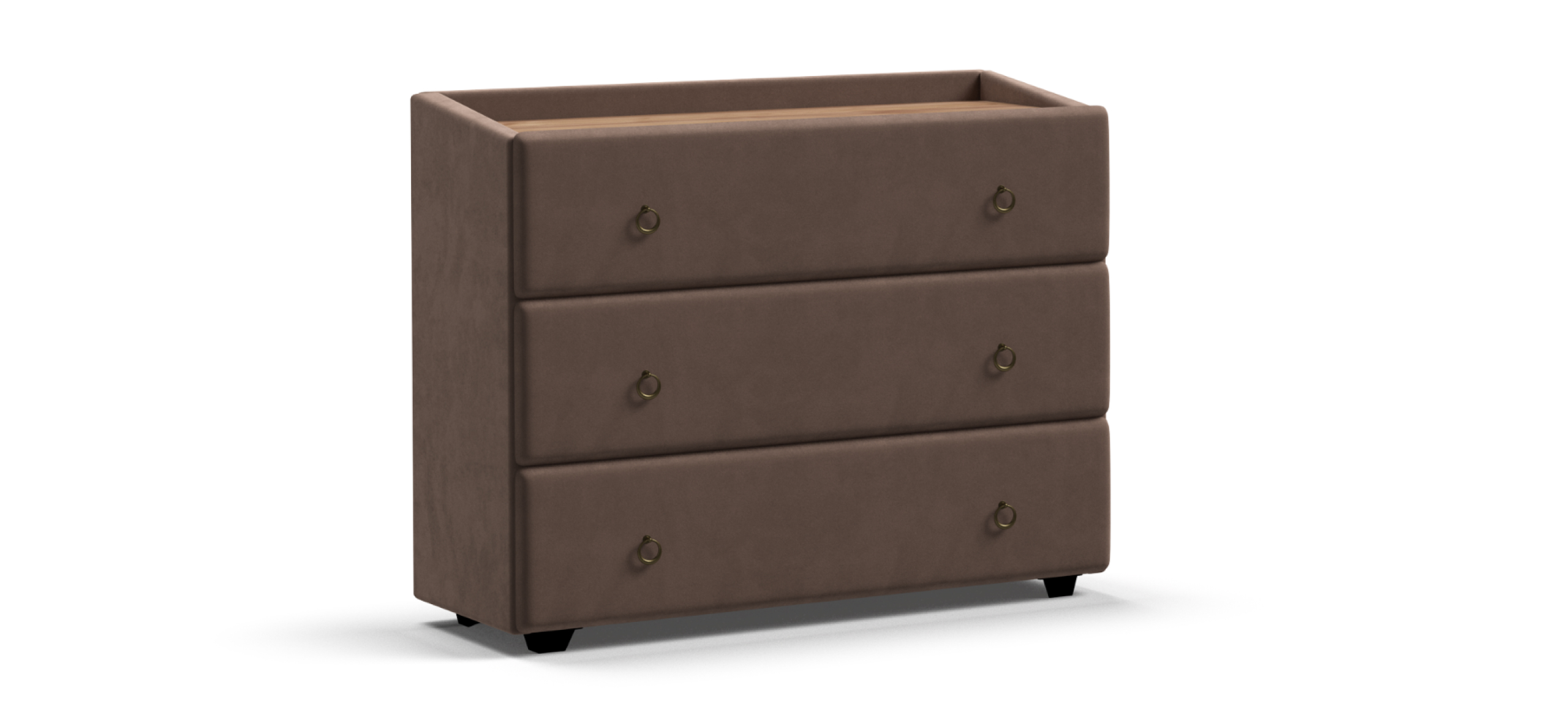 Комод Босс Классик велюр Монолит мокко, Орех селект