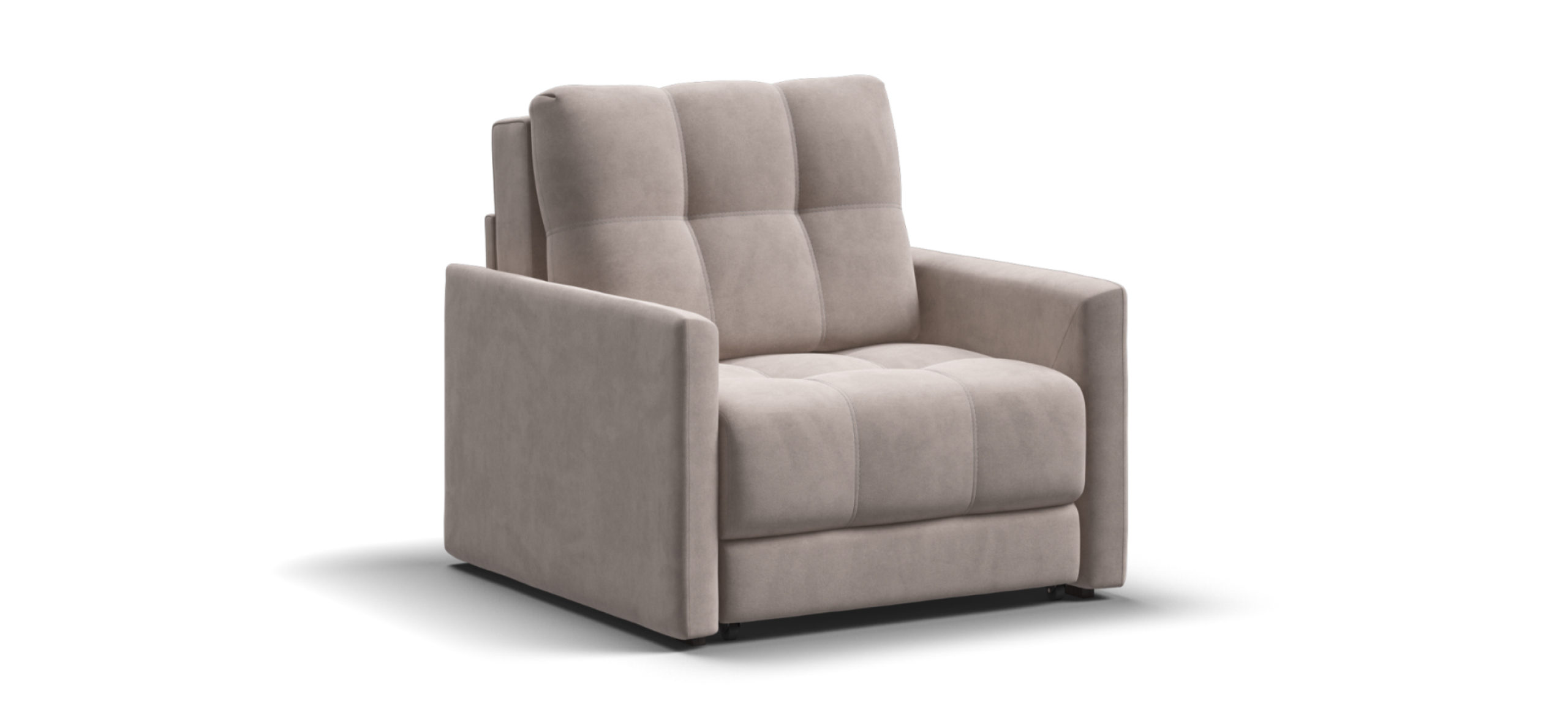 Босс Лофт кресло-кровать велюр Монолит латте