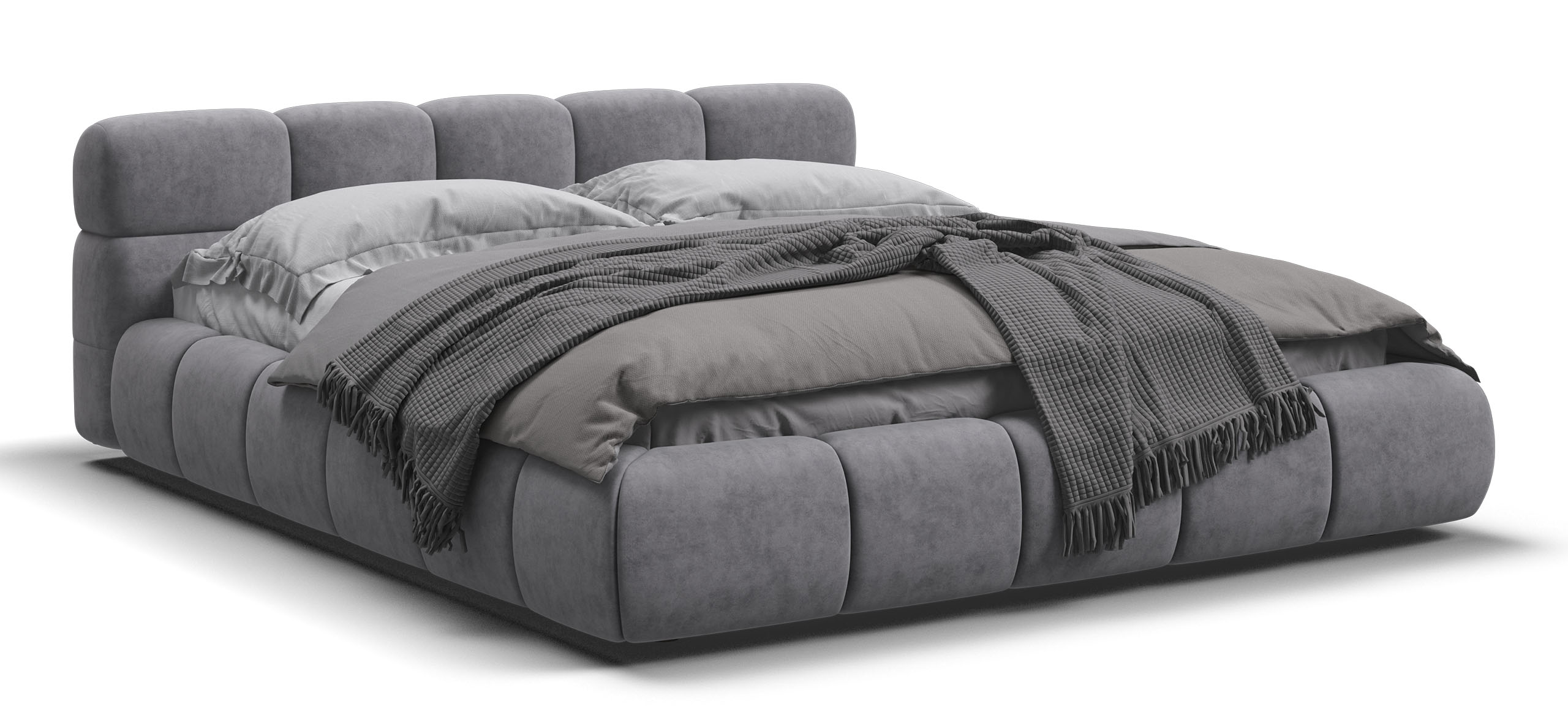 Босс Дрим Кровать+ПМ 160*200 велюр Роял агат