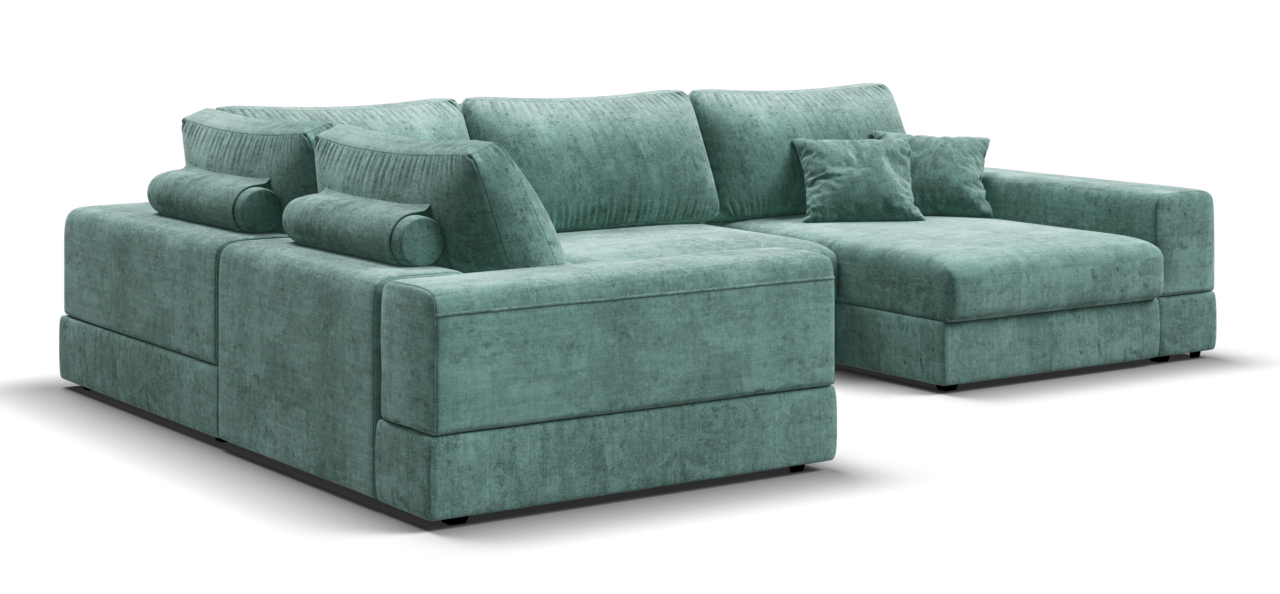 П-образный диван-кровать Босс Модуль Шенилл Глосс минт