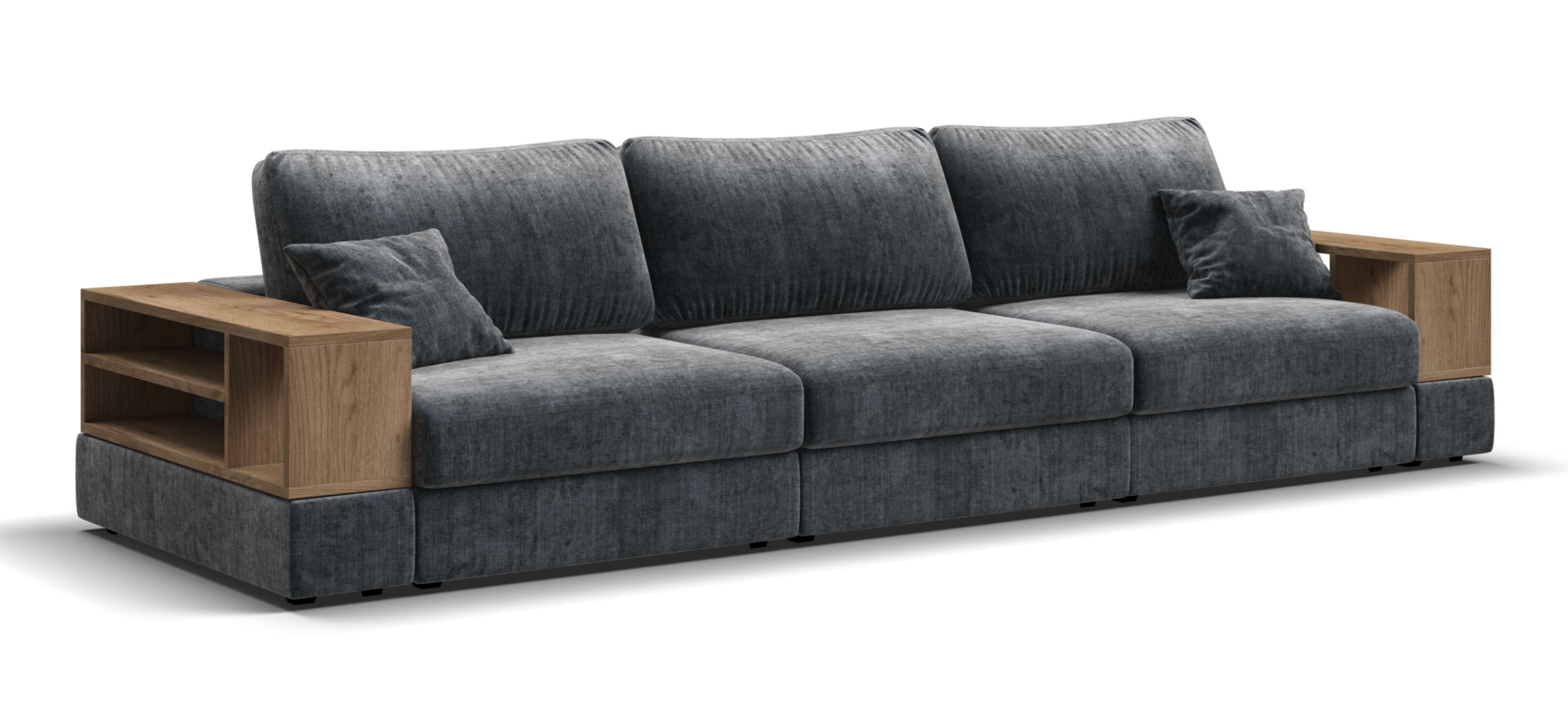 Диван-кровать Босс Модуль Макс Шенилл Глосс карбон