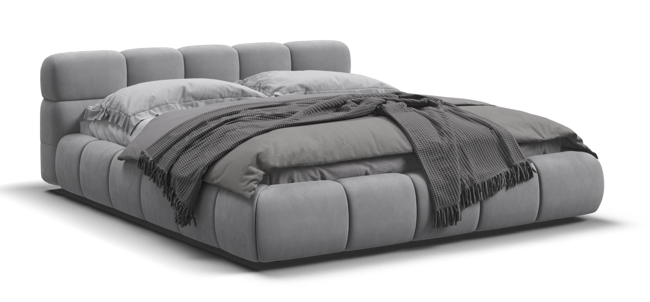 Босс Дрим Кровать+ПМ 160*200 велюр Монолит сталь