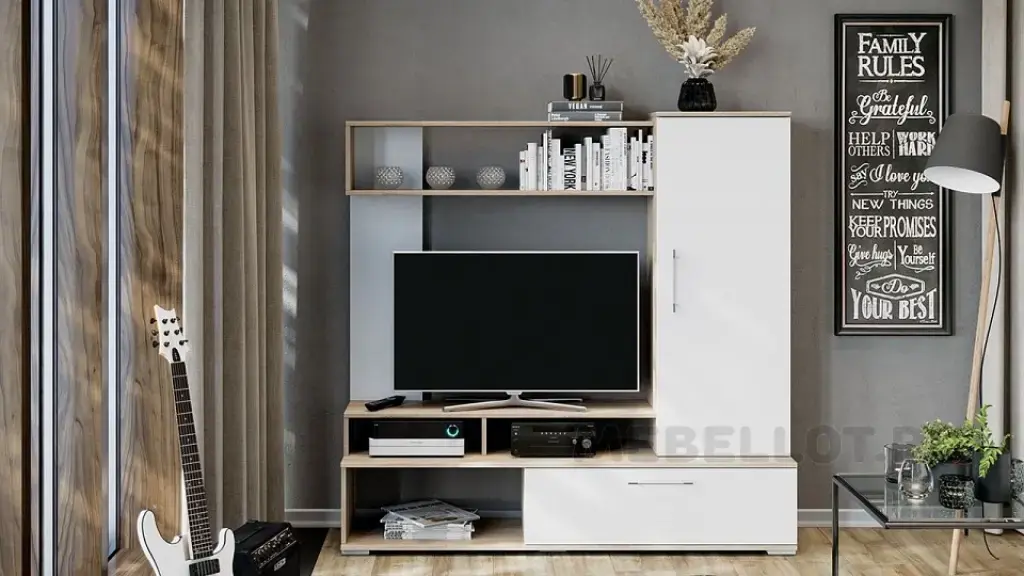 Гостиная сиена - стенка для гостиной TRI_210410 ТРИЯ белый ясень, дуб сонома 105000001