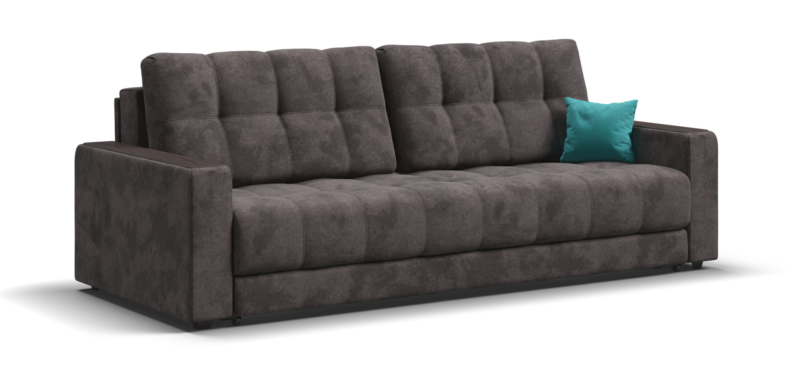 Диван Босс велюр Алькантара серый