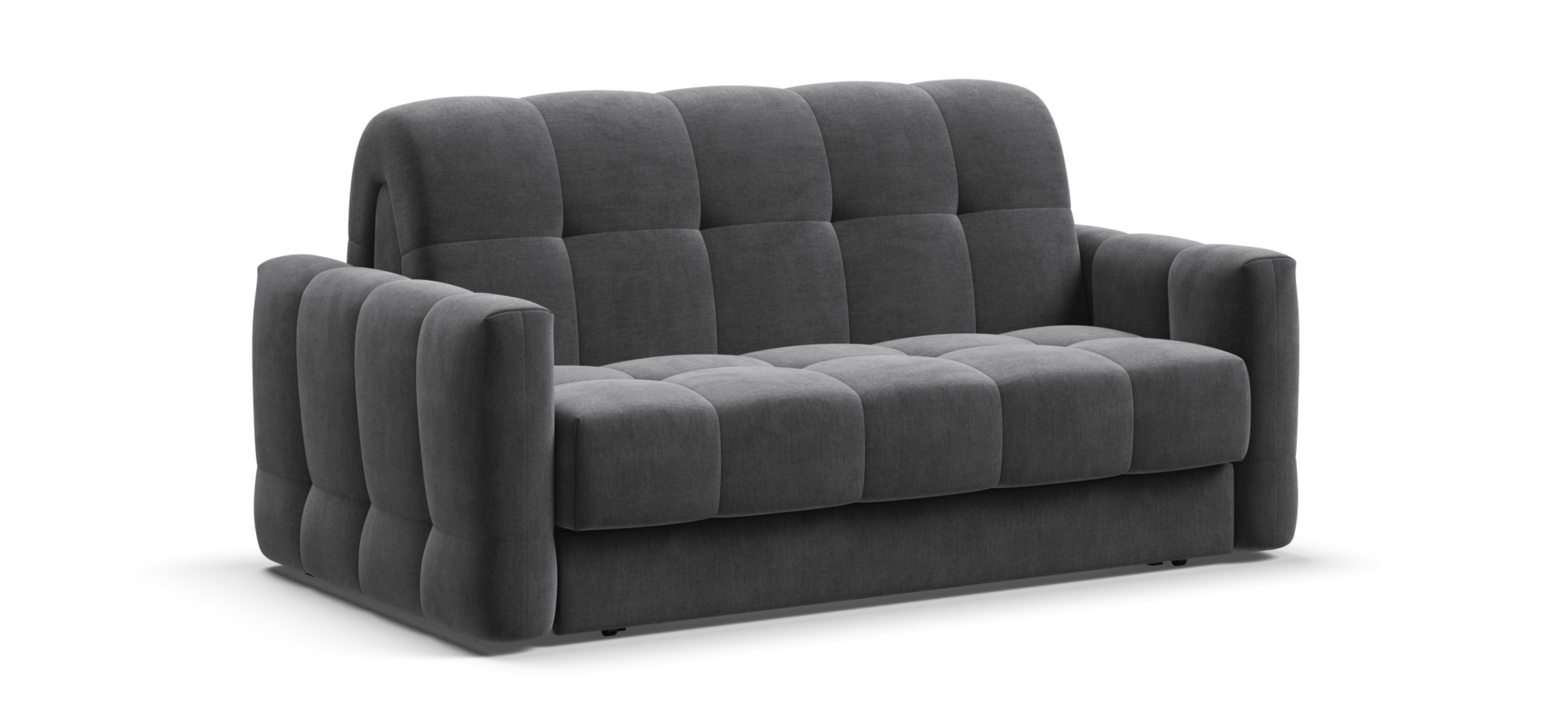 Диван Босс Слип 140 велюр Монолит серый