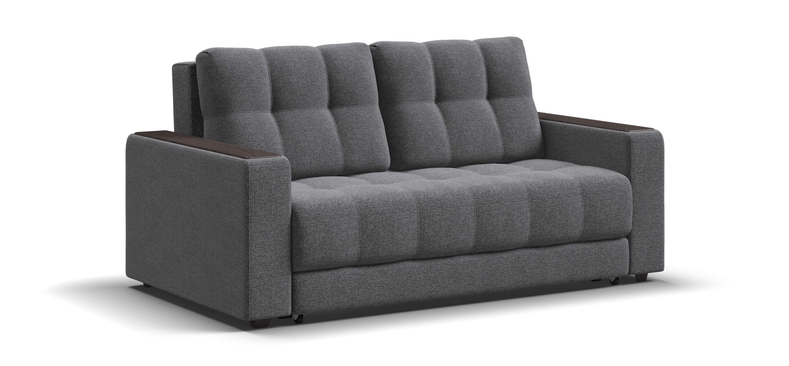 Диван Босс двухместный Рогожка Мальмо серый