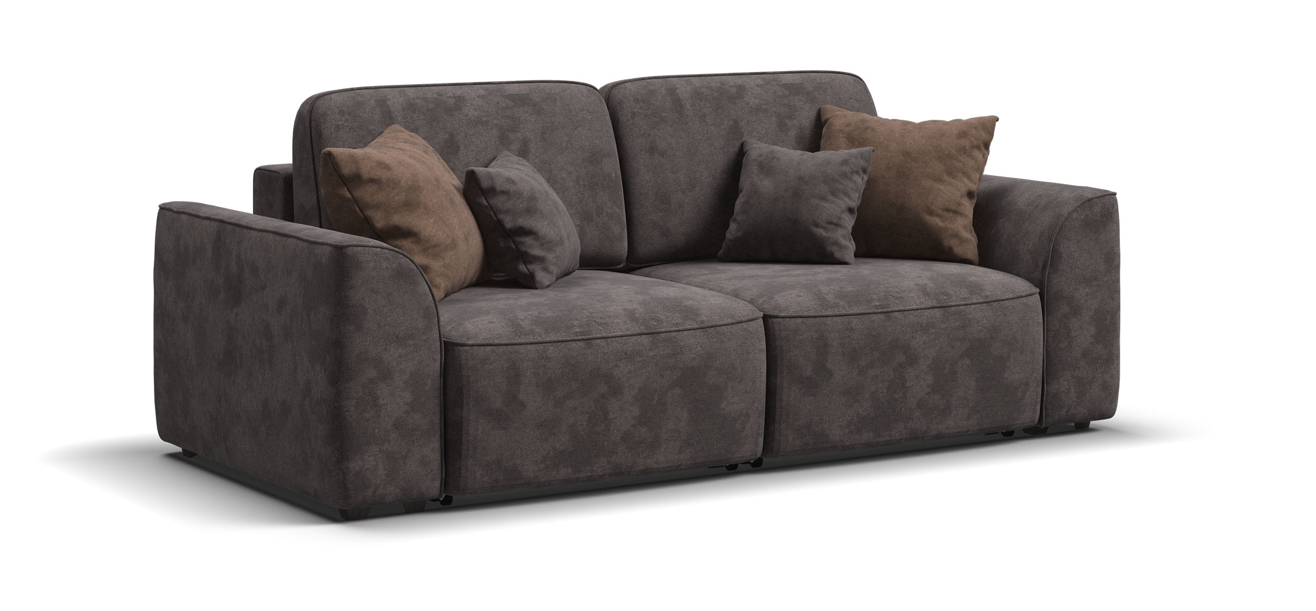 Диван Кинг Модуль велюр Алькантара серый