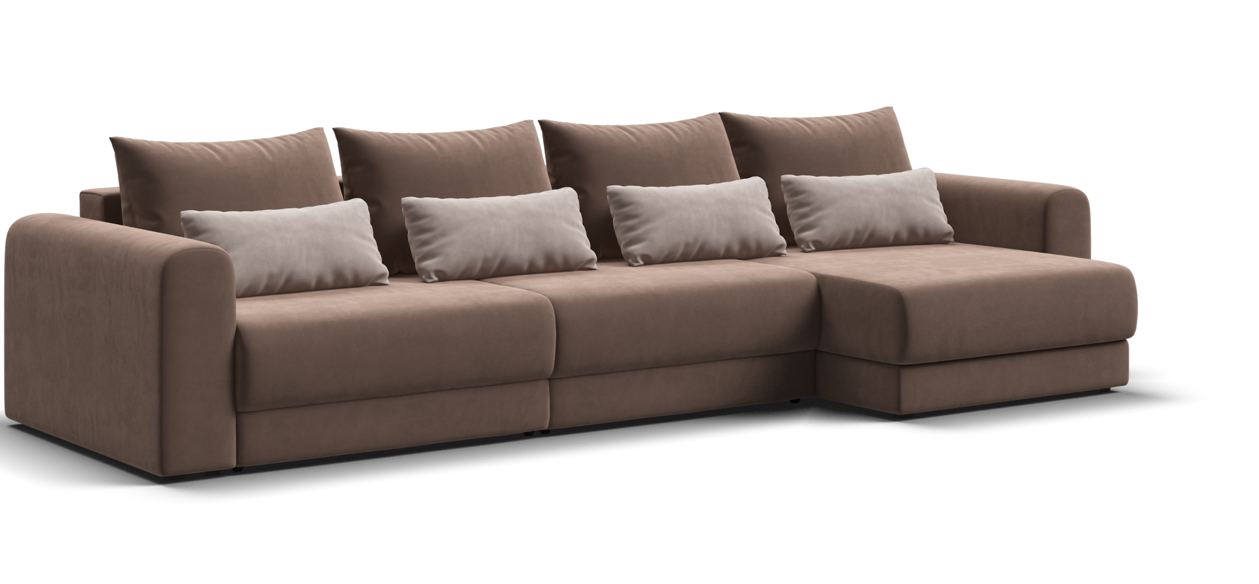 Модульный угловой диван Ричмонд Модуль Макс велюр Монолит мокко