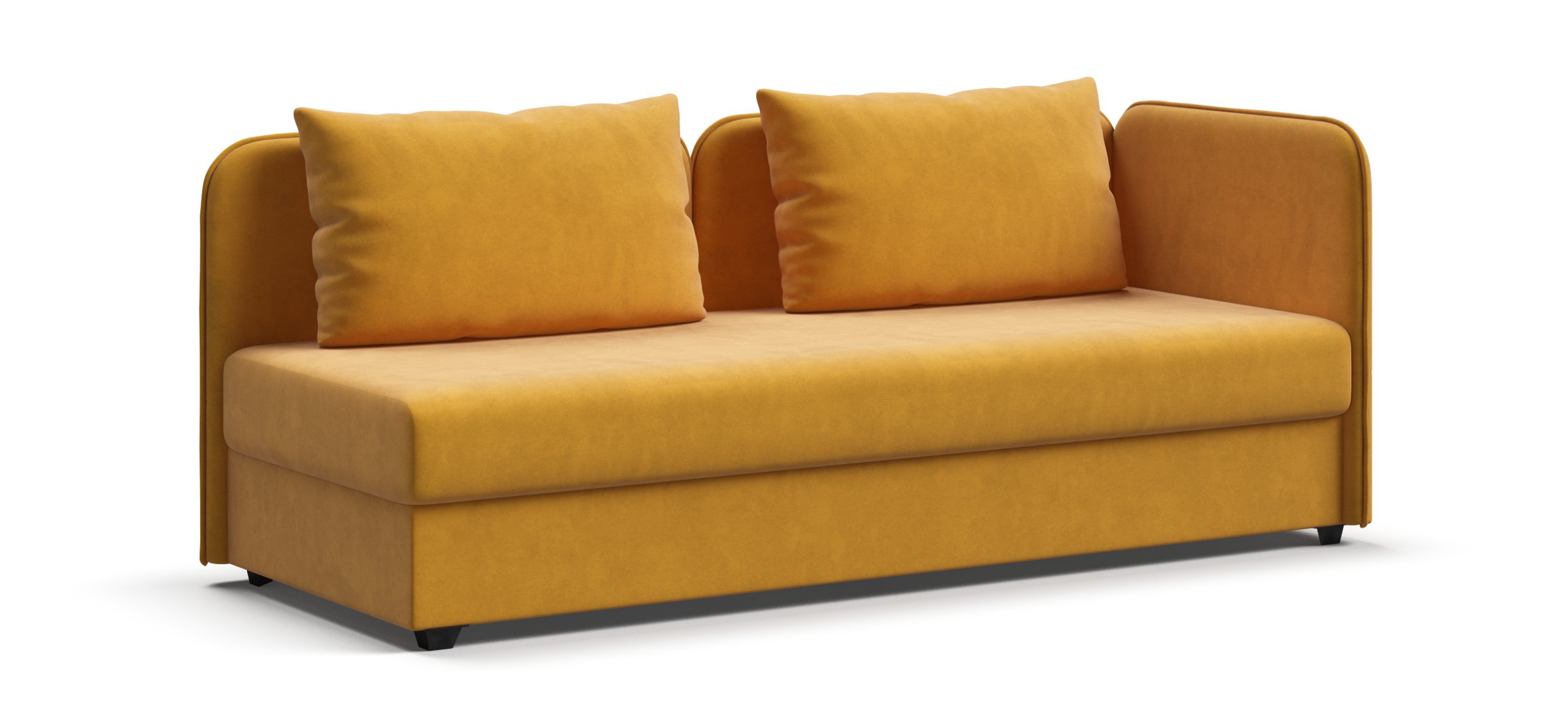 Тахта Ирис велюр Монолит желтый