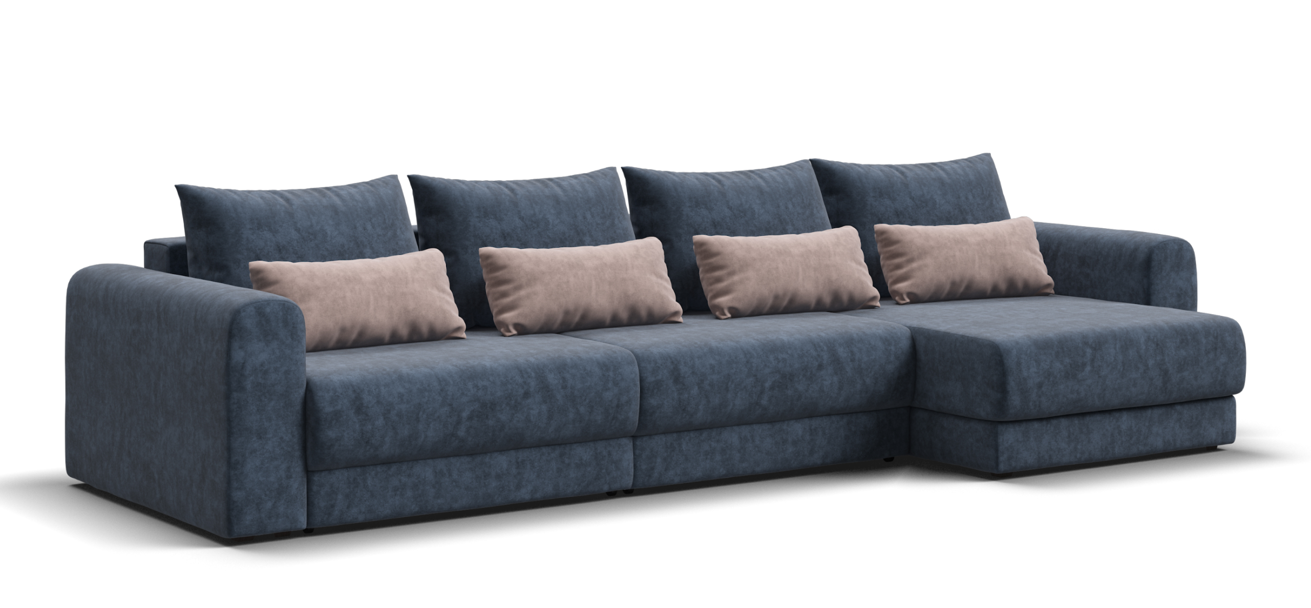 Модульный угловой диван Ричмонд Модуль Макс велюр Роял синий