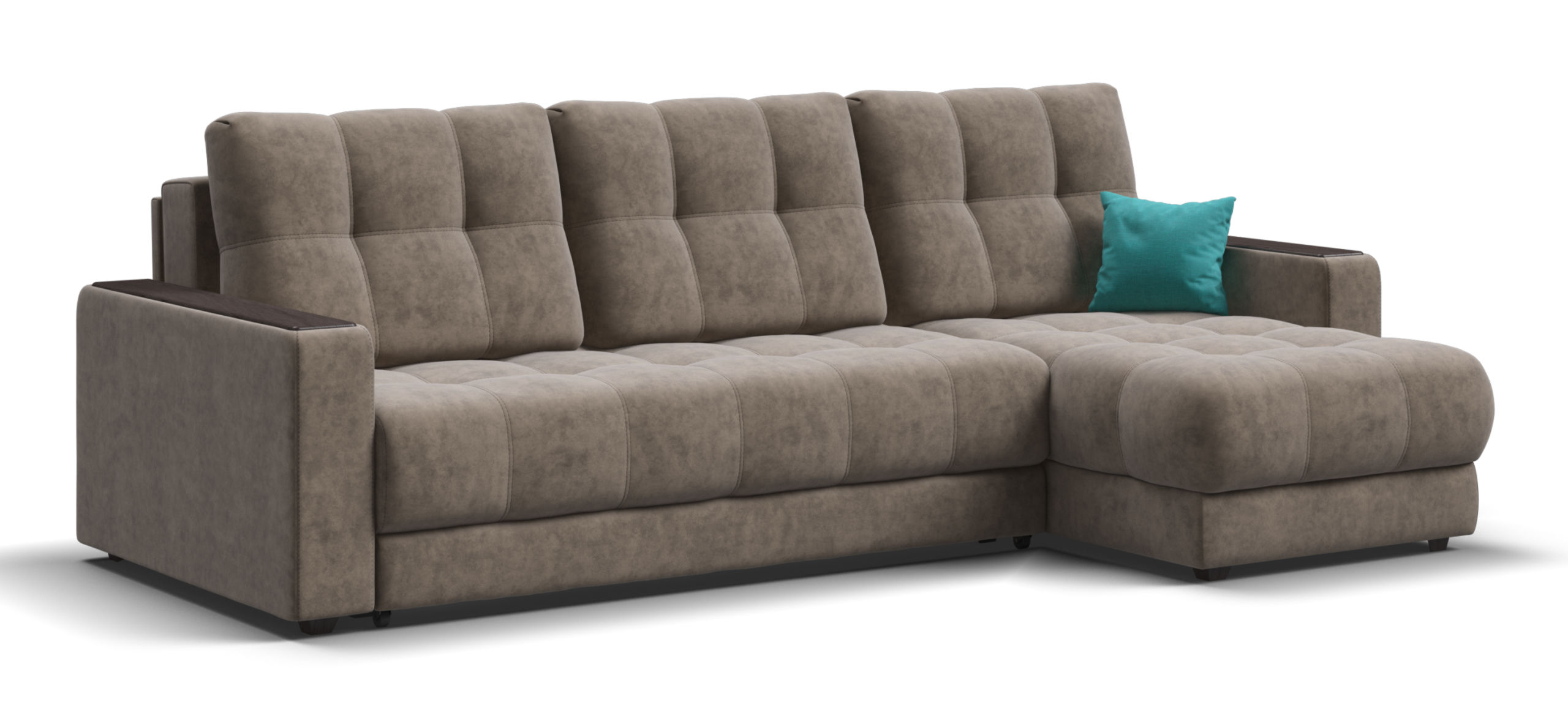 Угловой диван Босс Классик велюр Роял тауп