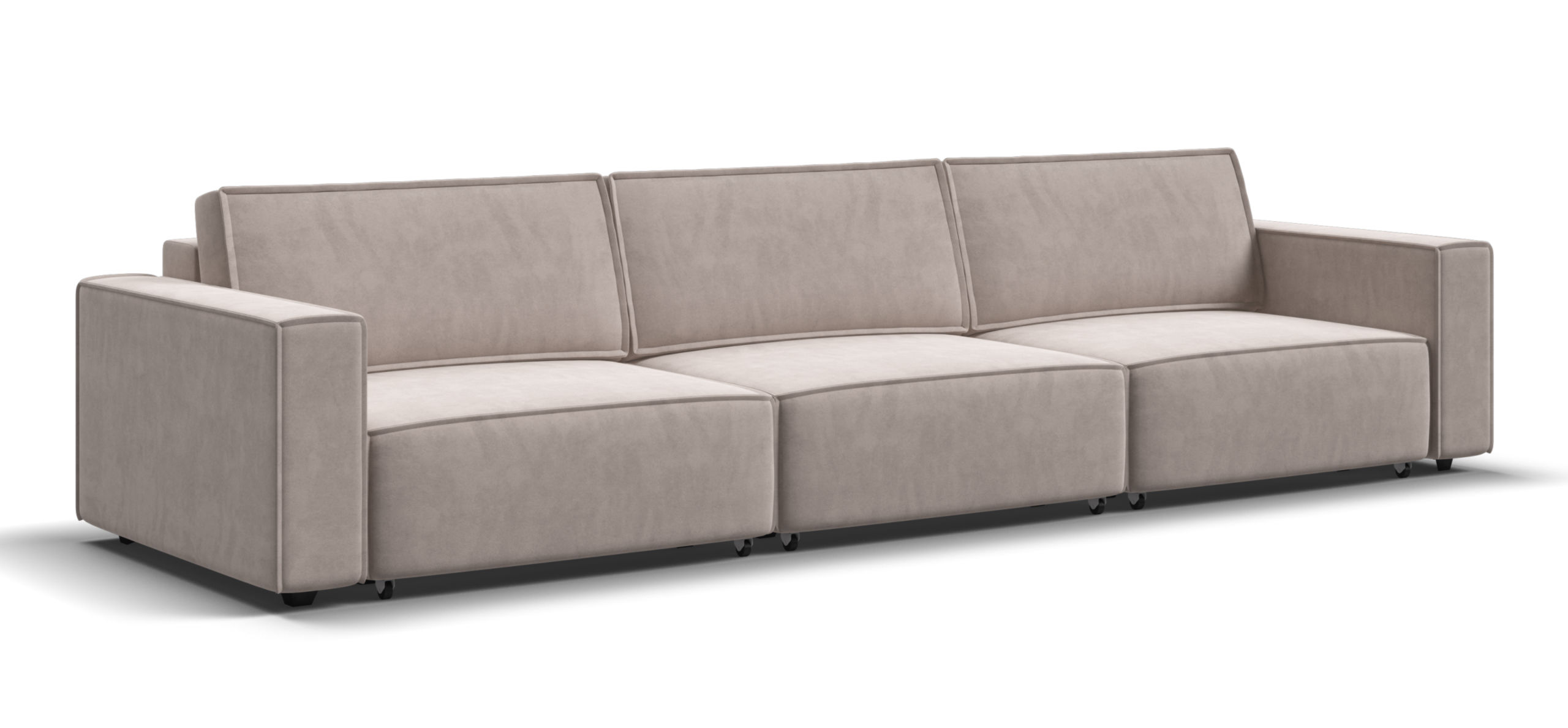 Диван Босс Софт Модуль Макс велюр Монолит латте